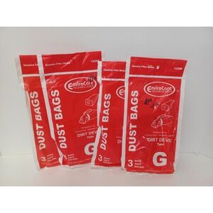 12 Royal Type G Hand Vacuum Filter Bags, Dirt Devil Hand Vac Vacuum Cleaners NEW